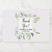 Tuin in de Riviera Dank u huwelijksgunst Sparkling Wijnetiket (Enkel label)