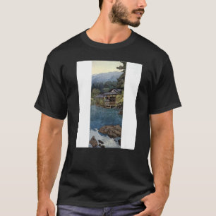 Tuin in de zomer Japanse landschap Unisex T-shirt