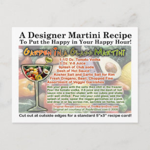 Tuin in een glas Martini Recept Briefkaart