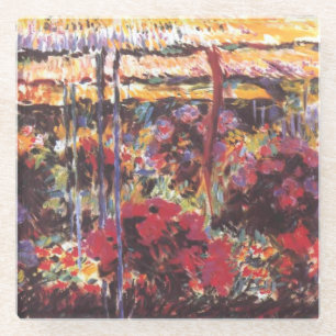 Tuin in Giverny - Claude Monet - c1900 Glazen Onderzetter
