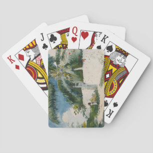 Tuin in Nassau, de Bahama's (Caribische kunst) Pokerkaarten