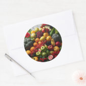 tuin in overvloed ronde sticker (Envelop)