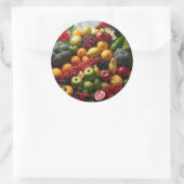 tuin in overvloed ronde sticker (Tas)