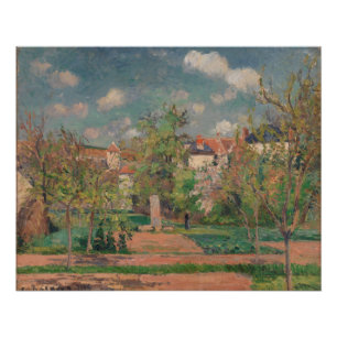Tuin in vol zonlicht, Camille PIssarro, 1876 Perfect Poster