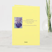 Tuin Iris Geel Iris Bloemkaart Kaart (Achterkant)