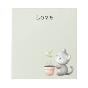 Tuin Kat met Plantenliefde Notitieblok