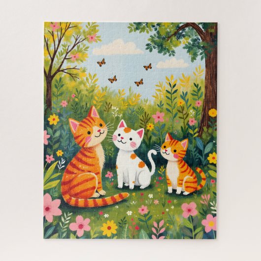 Tuin Katten Puzzel (Verticaal)