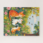 Tuin Katten Puzzel (Horizontaal)