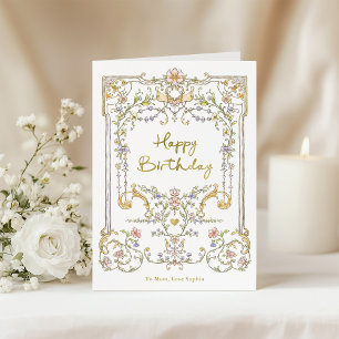 tuin Kleurrijke Elegant Happy Birthday Kaart