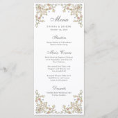  tuin | Kleurrijke Luxe bruiloft Menu (Voorkant)