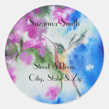 Tuin kolibrie bruiloft Adresetiketten