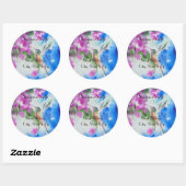 Tuin kolibrie bruiloft Adresetiketten Ronde Sticker (Vel)