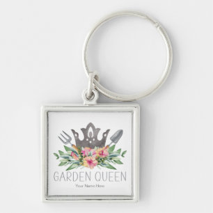 Tuin Koningin Boho Watercolor Tuinier Sleutelhanger