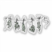 Tuin Kruiden botanisch plant tekening Sticker (Voorkant)