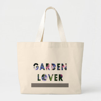 Tuin Lover Floral Tekst Roze Blauw Groen Grote Tote Bag