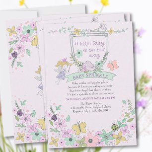 Tuin met sprookjesbloemen Cute en meisjesachtige b Kaart