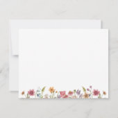 Tuin met wilde bloemen gepersonaliseerd bloemmotie notitiekaartje (Achterkant)