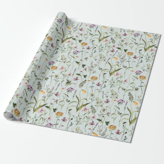 Tuin met wilde bloemen patroon  cadeaupapier