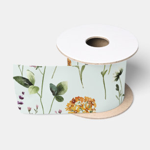 Tuin met wilde bloemen patroon  lint