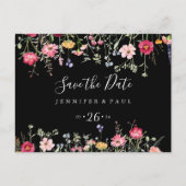 Tuin Multicolor Wildflower Bewaar de datum Briefkaart (Voorkant)