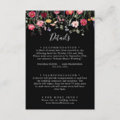 Tuin Multicolor Wildflower Wedding Details Informatiekaartje (Voorkant)