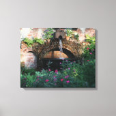 TUIN MUUR FONTEIN VERPAKT DOEK MUUR KUNST CANVAS AFDRUK (Voorkant)