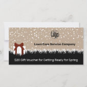 Tuin Onderhoud Kerstcadeau Voucher Kaart (Voorkant)