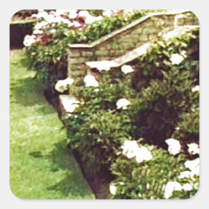 Tuin onverwacht-29087 van stratford-op-Avon Vierkante Sticker