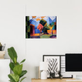 Tuin op het Thun-meer tegen August Macke,  kunst Poster (Thuiskantoor)