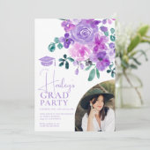  tuin paars groen afstuderen kaart (Staand voorkant)