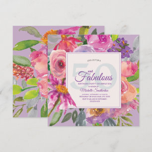 Tuin Paars Roze Bloem 50 en Fabulous Kaart