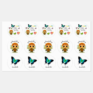 Tuin Party Kinderen Viering Labels