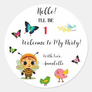 Tuin Party Kinderen Viering Ronde Sticker