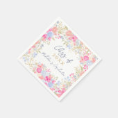 Tuin pastel wildflower afstuderen servet (Hoek)