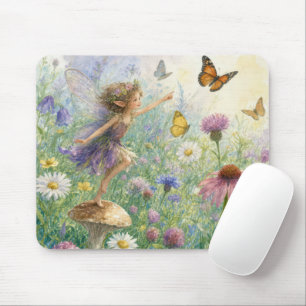 Tuin Pixie met Vlinders Muismat