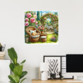 Tuin Retraite Landschap 2 Poster (Thuiskantoor)