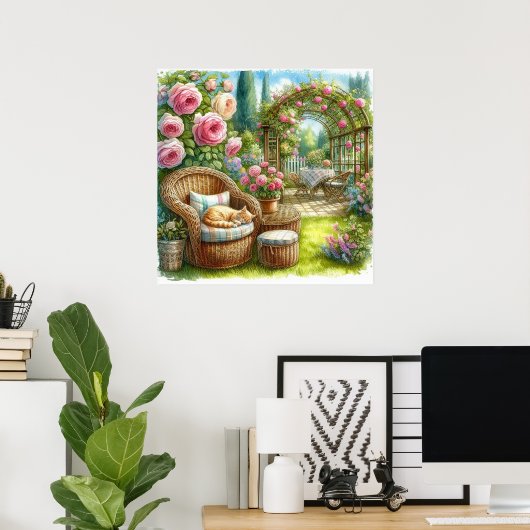 Tuin Retraite Landschap 2 Poster