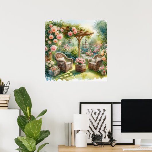 Tuin Retraite Landschap 5 Poster (Thuiskantoor)