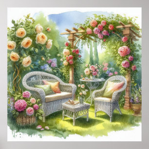 Tuin retraite landschap 8 poster