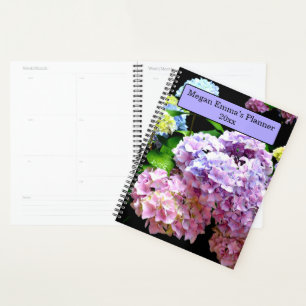 Tuin, roze, blauw, paarse bloem planner