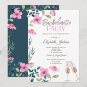 Tuin Roze Bloemen Bachelorette Kaart (Voorkant / Achterkant)