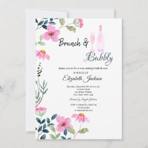 Tuin Roze Bloemen Brunch & Bubbels Kaart
