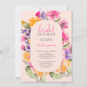 Tuin roze bloemenschrift waterverf vrijgezellenfee kaart (Voorkant)