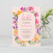 Tuin roze bloemenschrift waterverf vrijgezellenfee kaart (Staand voorkant)