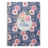 Tuin Roze Rozen Notitieboek (Voorkant)