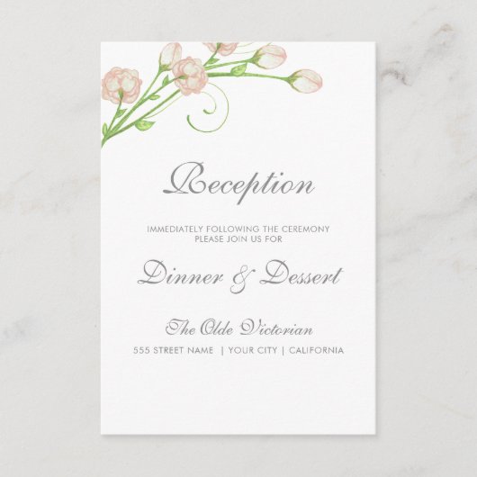 Tuin Rozen - Receptie Kaart (Voorkant)