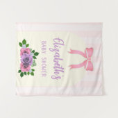 Tuin Rozen Roze Baby shower Wandkleed (Voorkant (horizontaal))