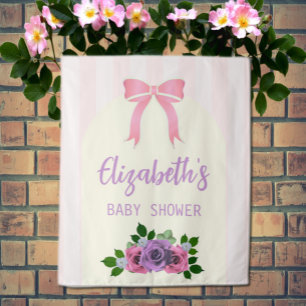 Tuin Rozen Roze Baby shower Wandkleed
