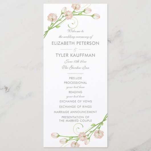  Tuin Rozen Trouwprogramma Programma (Voorkant)