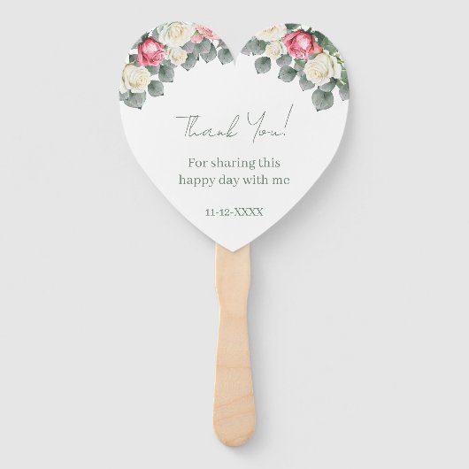 tuin Rozen Vrijgezellenfeest Dank u Handwaaier (Achterkant)